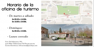 Horarios y localización de la oficina de turismo de Béjar